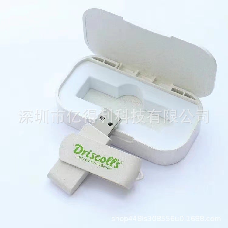 Environmental Degradation Creative Usb Rotary U Disk Customizable Color Screen Printing Company Logo Portable - Image 4